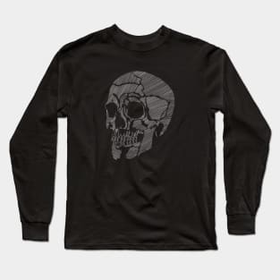 Lines of a Skull Long Sleeve T-Shirt